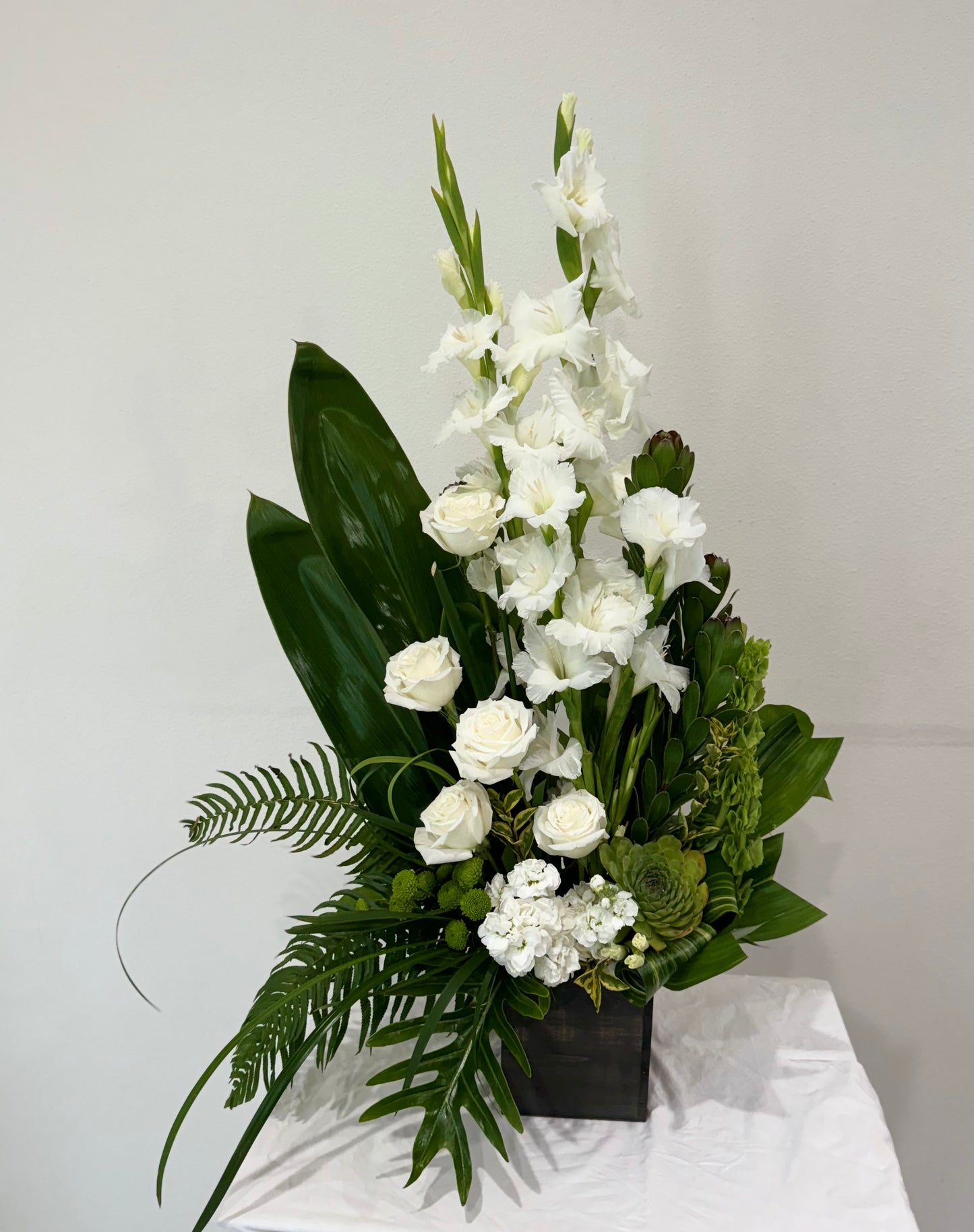 "Tropical" Square Vase Arangement Option #2