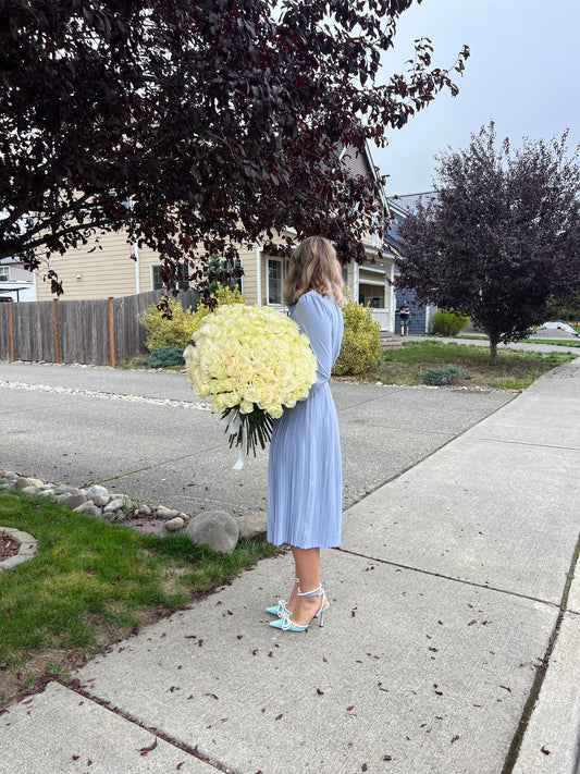 Bouquet "White Mondial" Rose